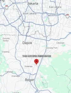 peta lokasi perumahan the nature residence mutiara sentul