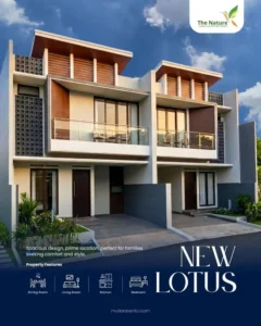 Perumahan The Nature Residence di Sentul 9 rumah tipe new lotus
